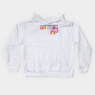 All I Want For Christmas Is A Unicorn Kids Hoodie